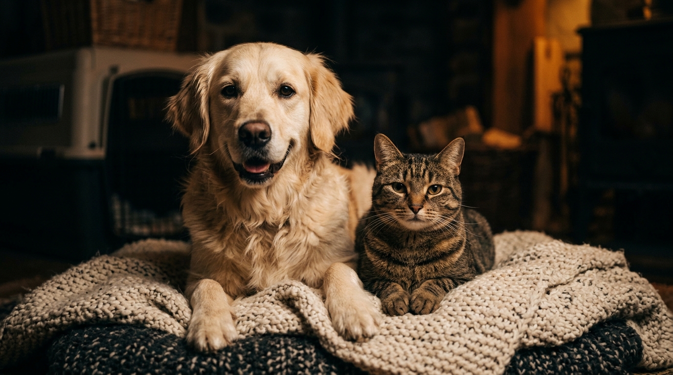 Dog and cat together